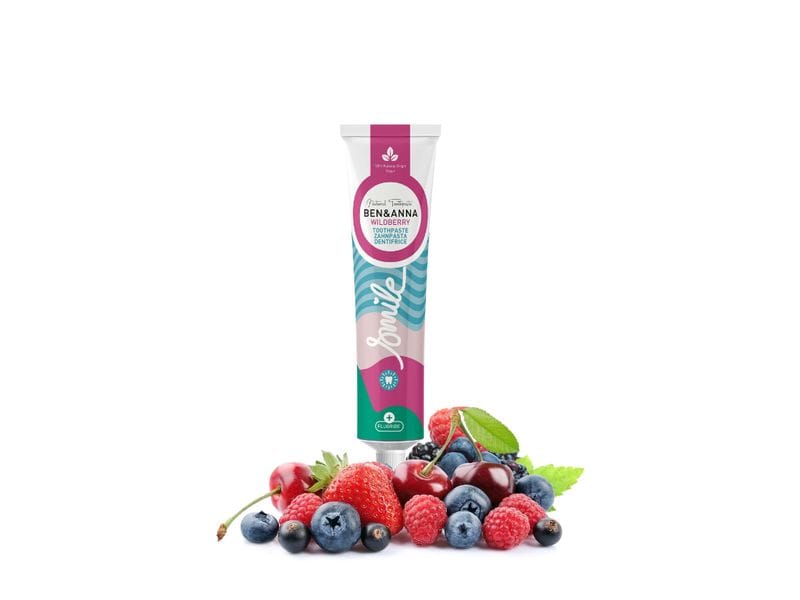 Ben & Anna Zahnpasta Wild Berry Fluoride 75 ml Natürliche, vegane Zahnpasta mit Beeren-Geschmack