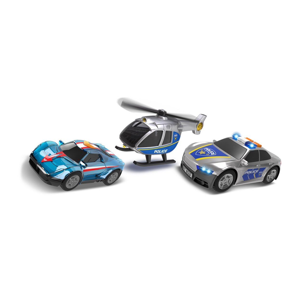 Set de 3 véhicules de police