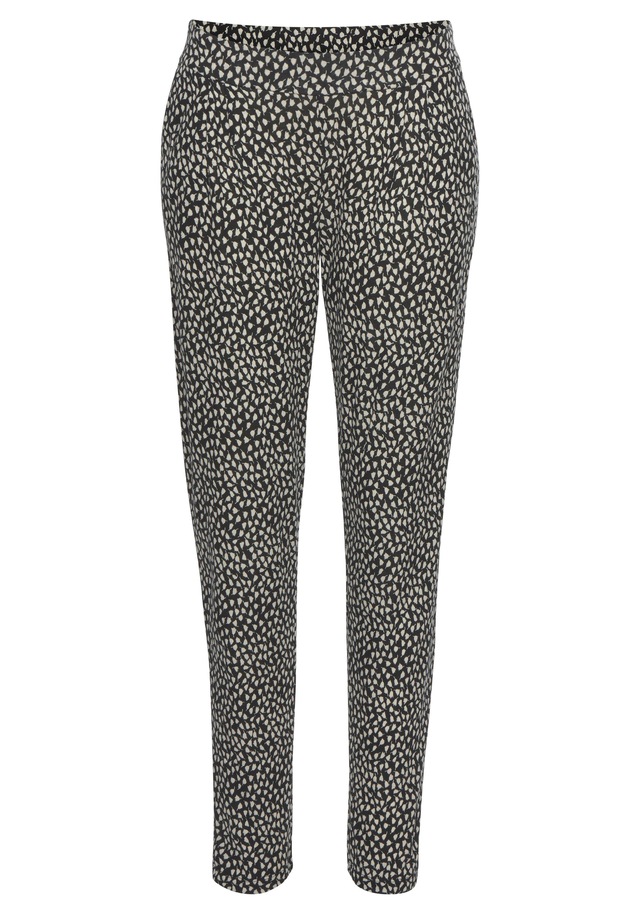 s.Oliver Strandhose  mit Blumendruck und Taschen, leichte Jerseyhose