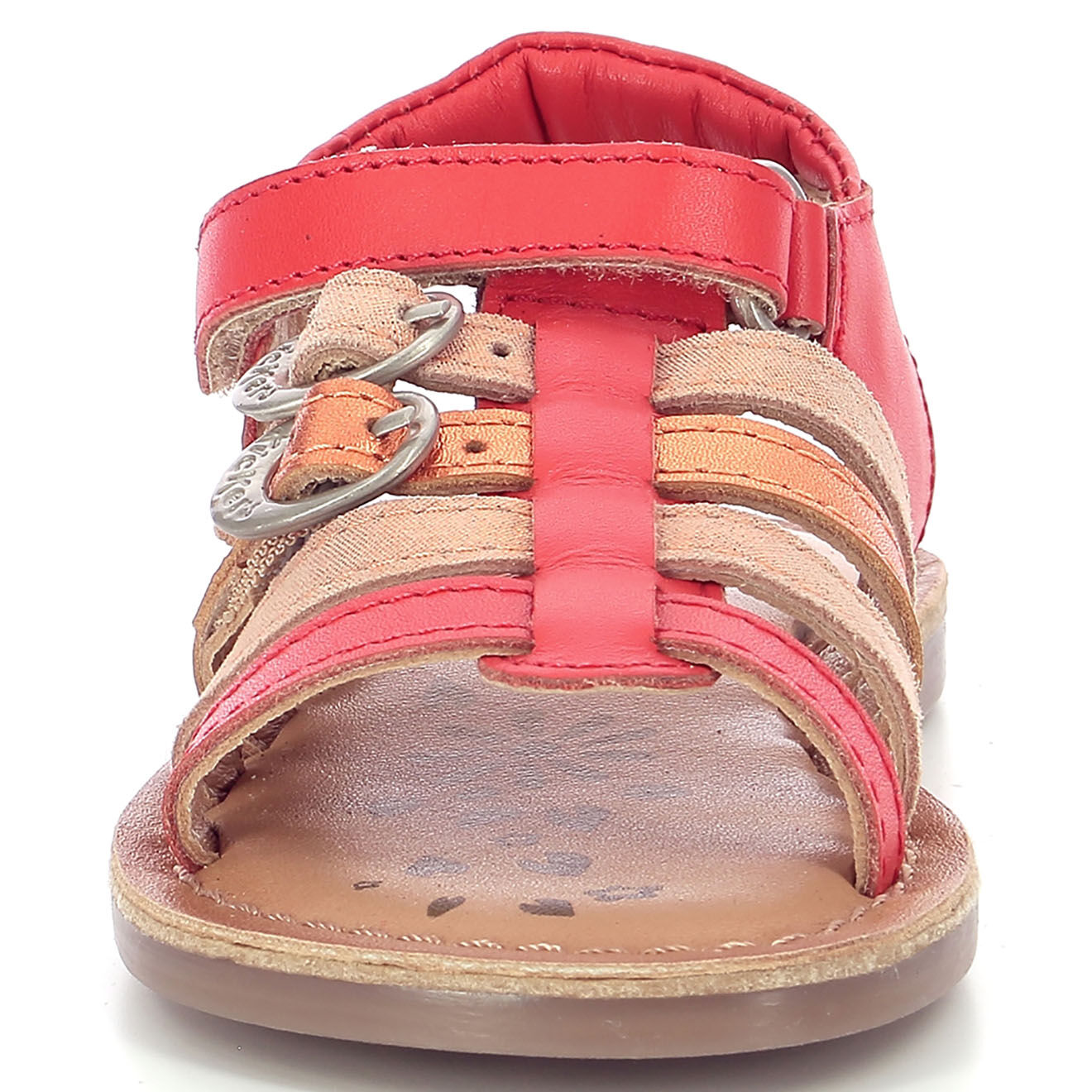 Kickers Sandales en Cuir Diveta orange métallisé