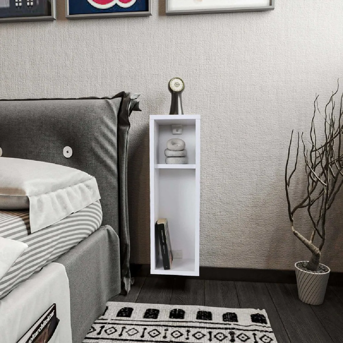 Hanah Home Table de chevet - Blanc