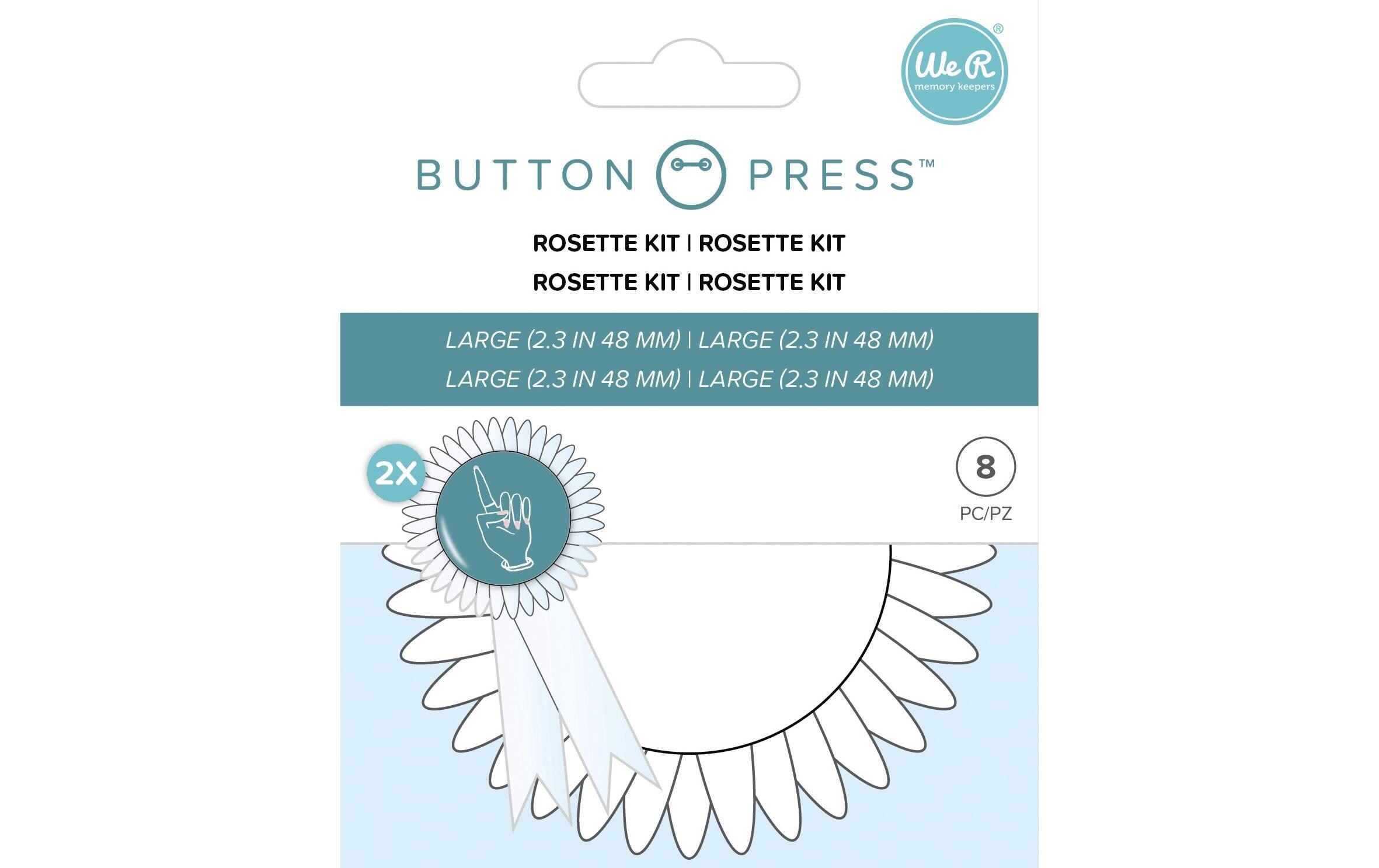 Rosette Button Press, 2 StückRosetten Set für eine abwechslungsreiche Dekoration