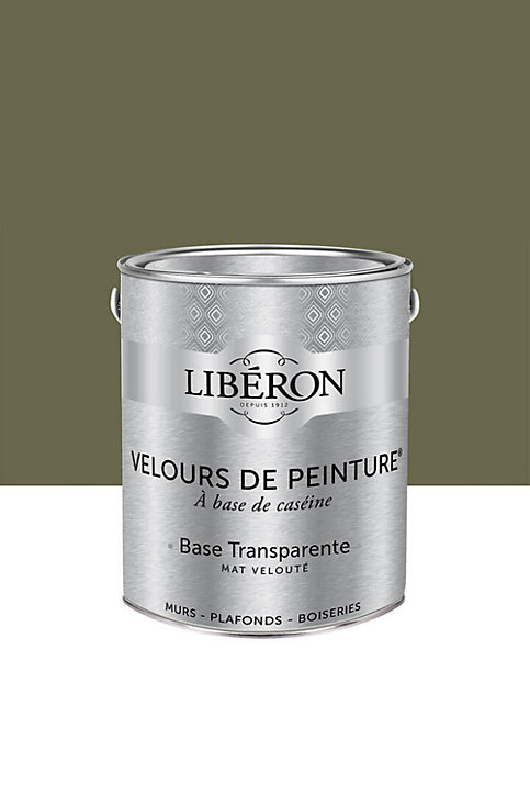 Peinture multisupport murs, plafonds et boiseries Velours de peinture vert bocage Libéron 2,5L