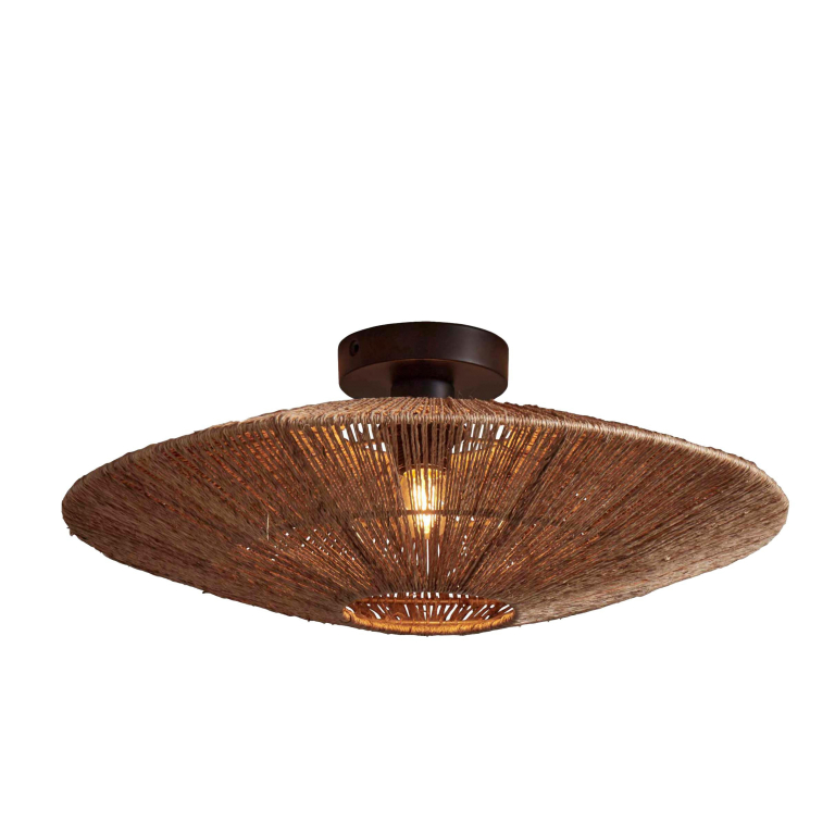 Good&Mojo Iguazu plafondlamp Ø55 plat large naturel