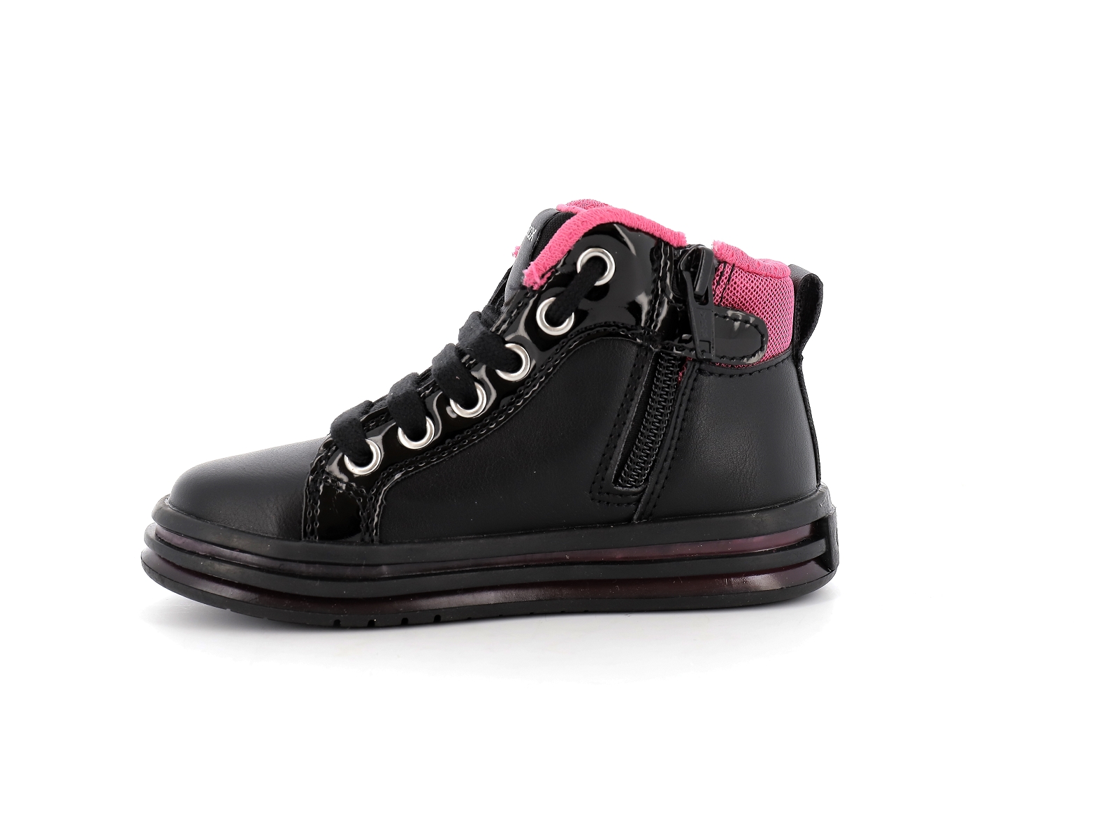 Geox-J PAWNEE GIRL-J16EVC Matières combinées Noir Rose