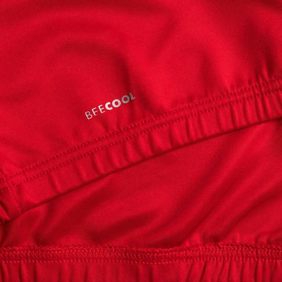 Hummel Maillot d'Entraînement Poly 1/2 Zip DBU Fodboldskole - Rouge/Blanc