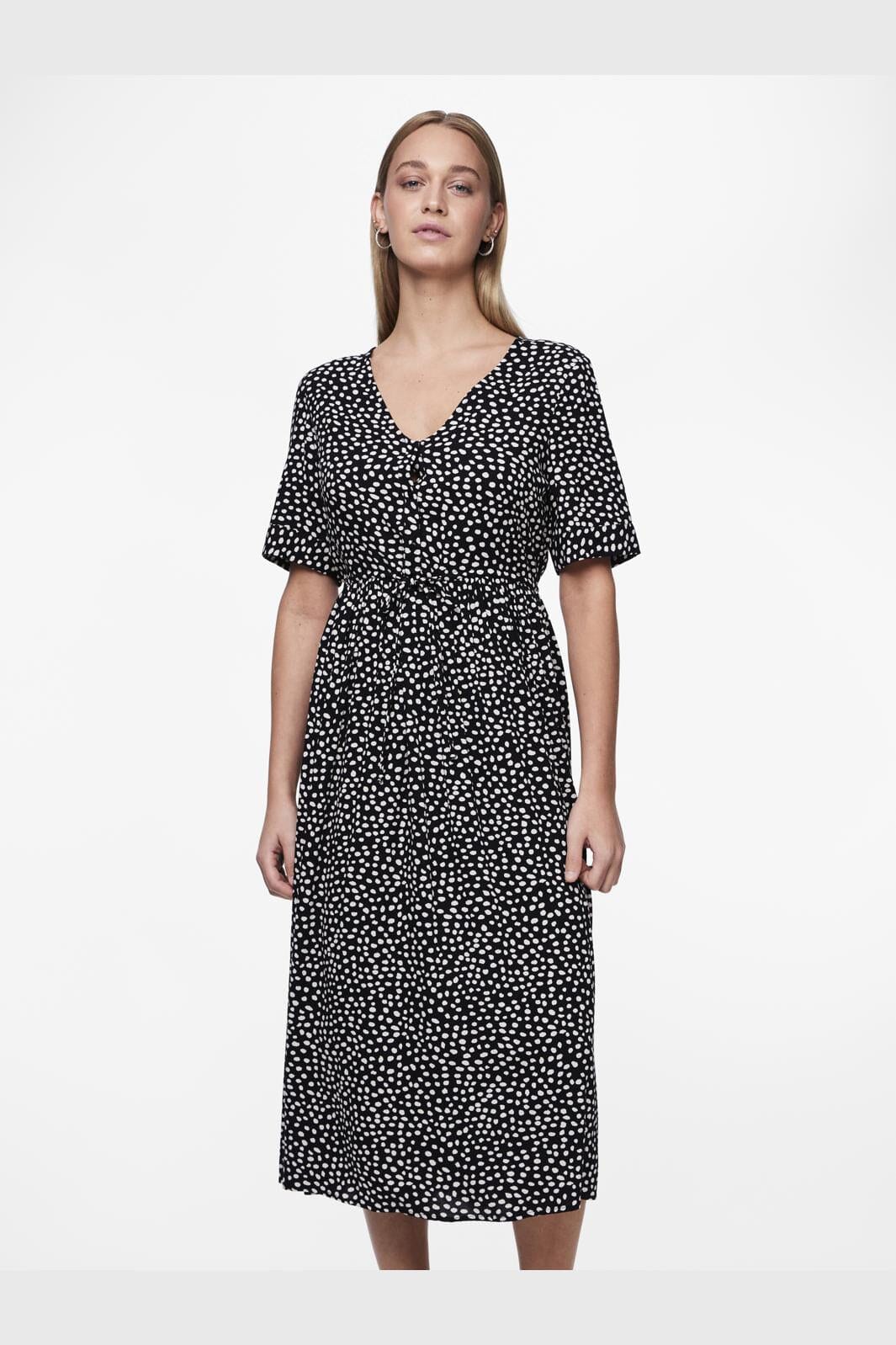 Pieces Pctala Ss String Tie Midi Dress