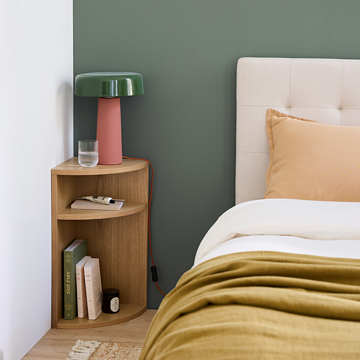 LA REDOUTE INTERIEURS<br>Mesa-de-cabeceira de canto com 2 nichos, Angilo