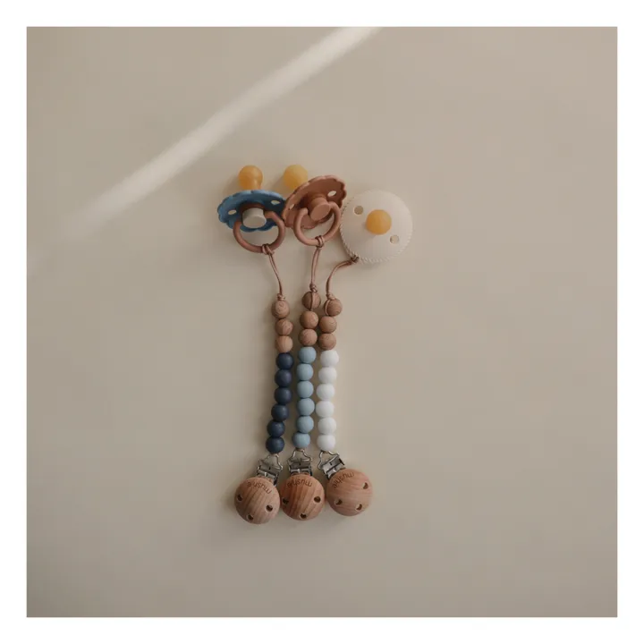 Mushie Attache-tétine Eva | Bleu