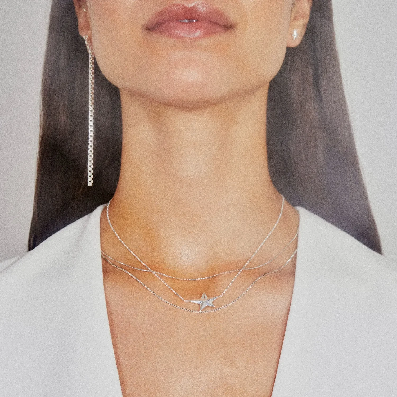 Jane Kønig Night Star Ørering Single 18 kt. Forgyldt Sølv NSS-AW24-G
