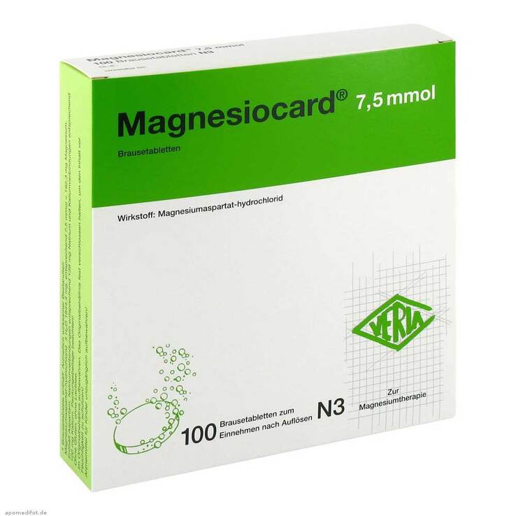 Magnesiocard 7,5 mmol Brausetabletten, 100 St