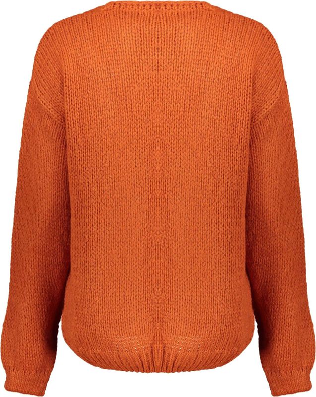 Oranje gebreide cardigan