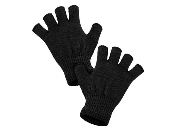Sorte fingerløse handsker