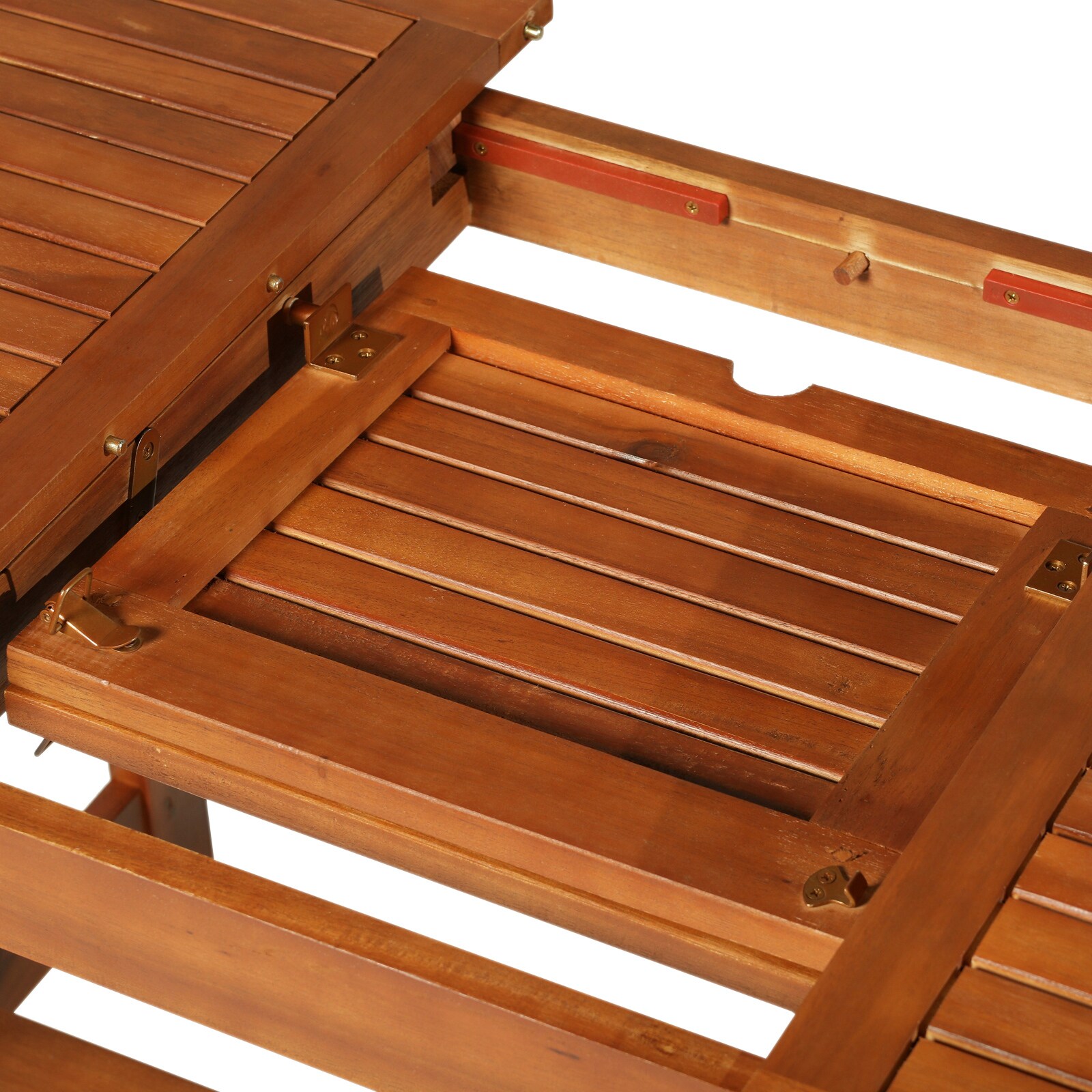 Outsunny Gartentisch ausziehbar rotbraun 120/160 x 70 x 72 cm (LxBxH)