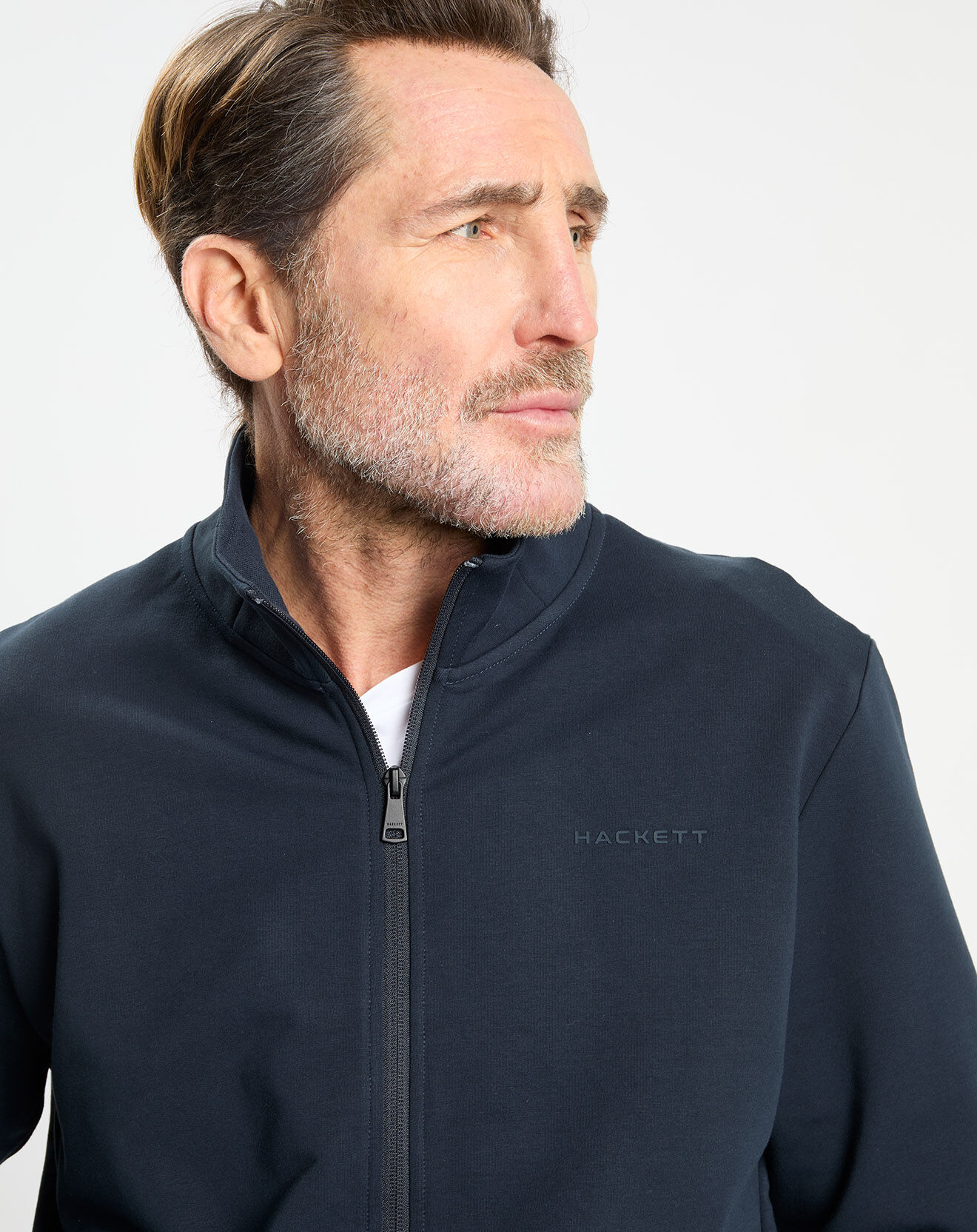 Hackett London Sweat zip montant Sport bleu marine