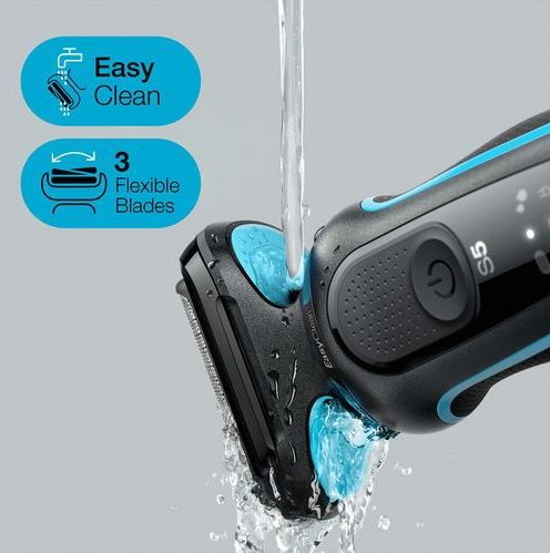 Braun - Series 5 - Scheerapparaat - Blauw - 100% Waterproof
