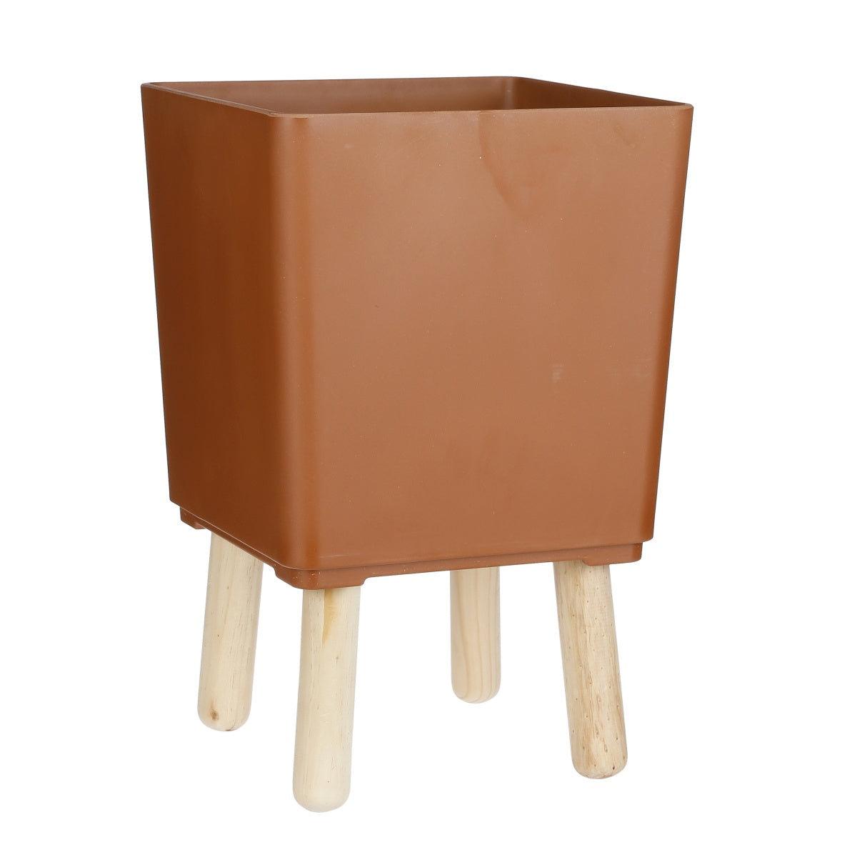 Mica decorations jardinière orion - 29x29x46 cm - vezels - marron