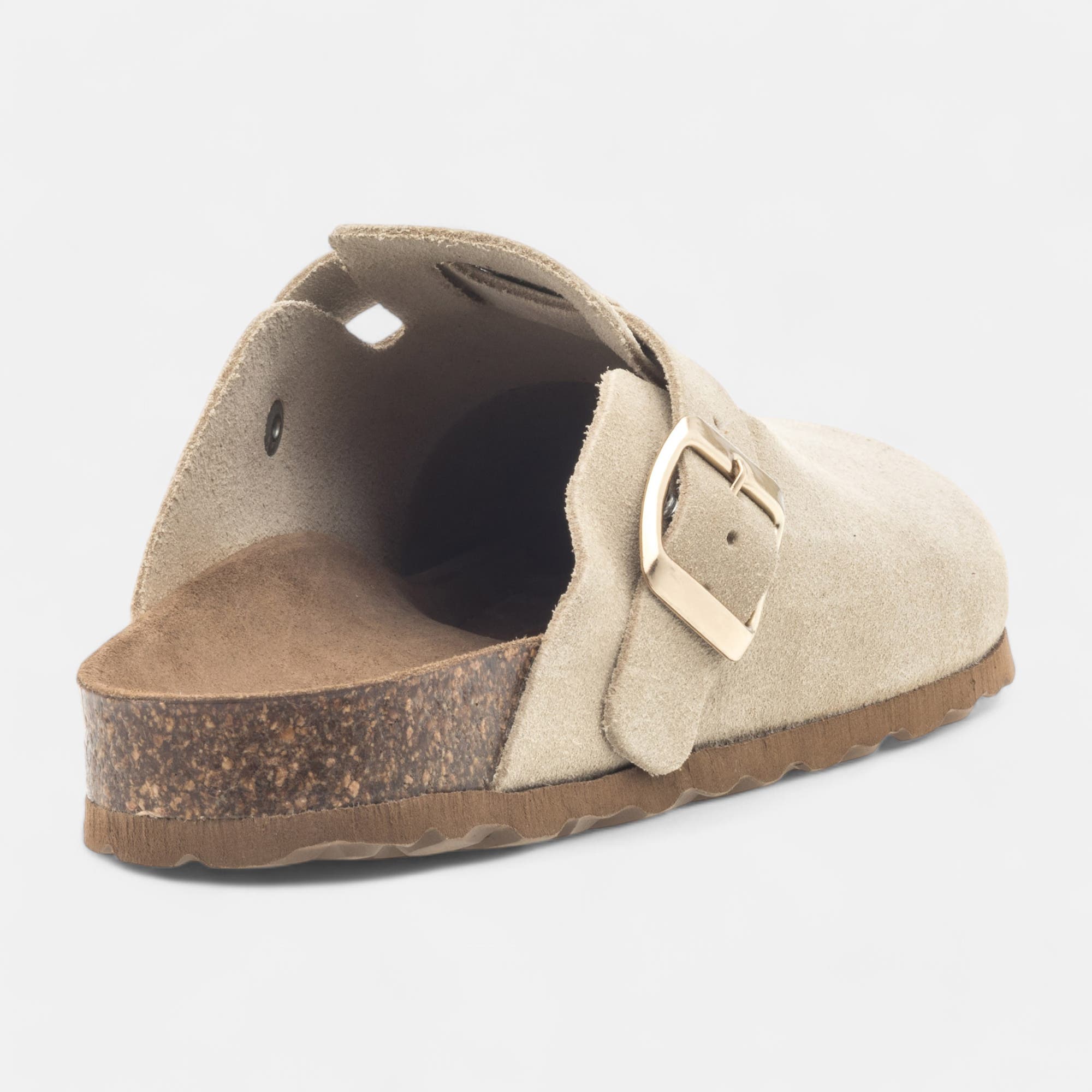 Mules Femme en cuir beige