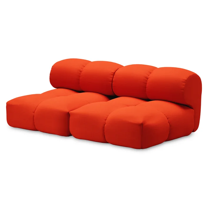 OUT Objekte unserer Tage - Sander 02, 2.5-Sitzer Sofa, reinorange (Vidar 4 0542 by Kvadrat/Raf Simons)