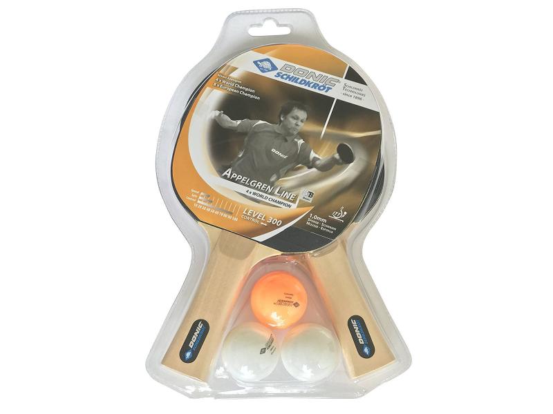 DONIC Schildkröt Tischtennis Set Level 300 Tischtennisschlägerset inklusive Bällen und Tragetasche