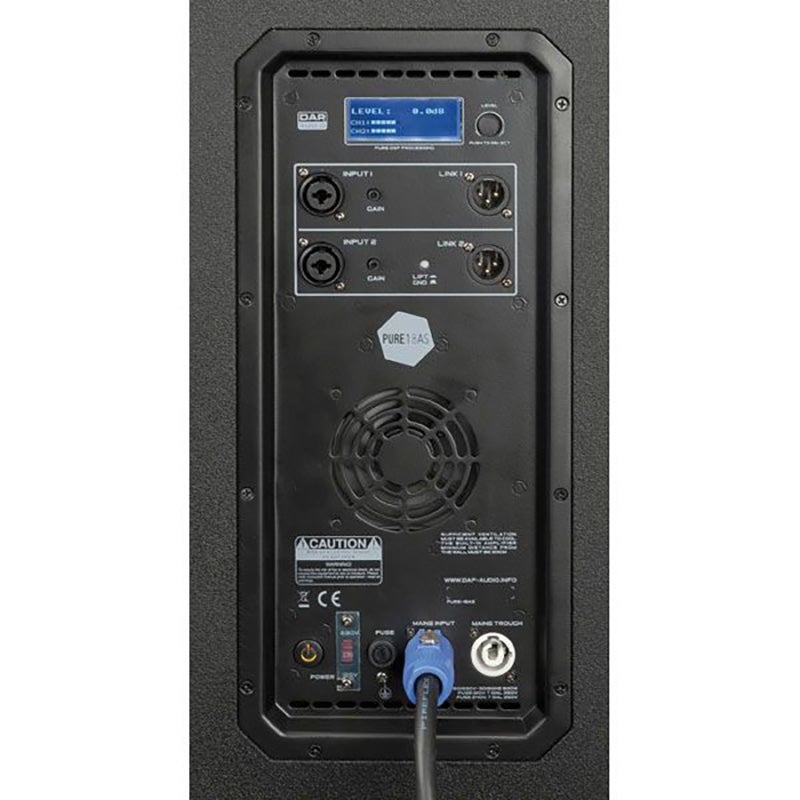 DAP Pure-18AS actieve 18 inch subwoofer met DSP