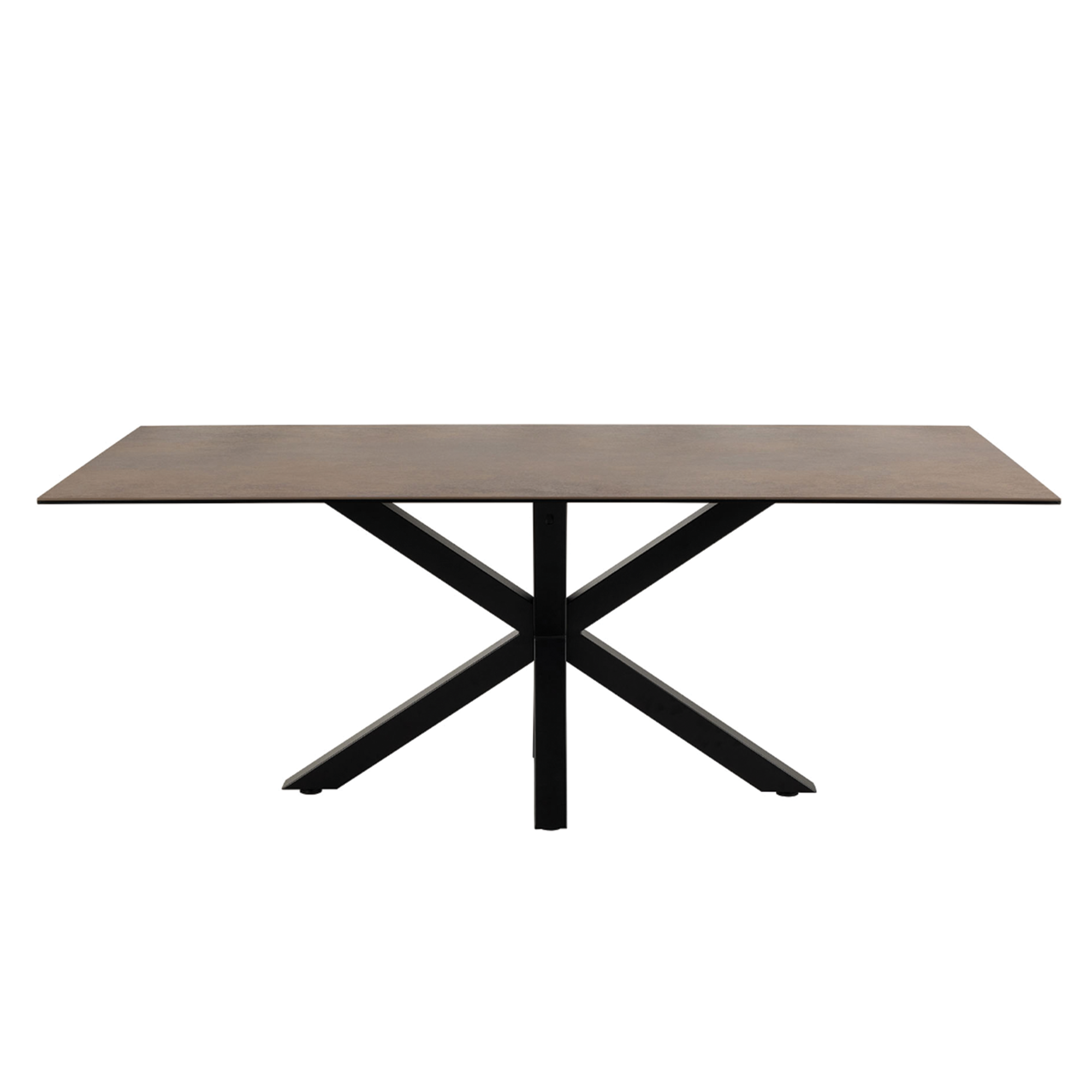 Eettafel Cardiff 200x100 cm bruin keramiek
