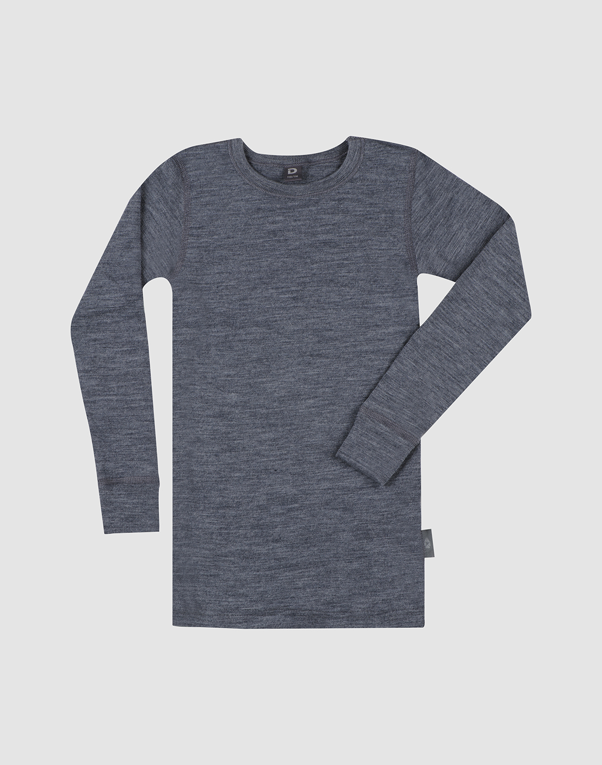 Shirt van merinowol voor kinderen in Kersthart