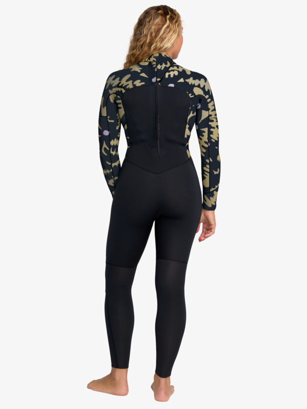 4/3mm Swell Natural Combinaison de surf back zip Noir Femme