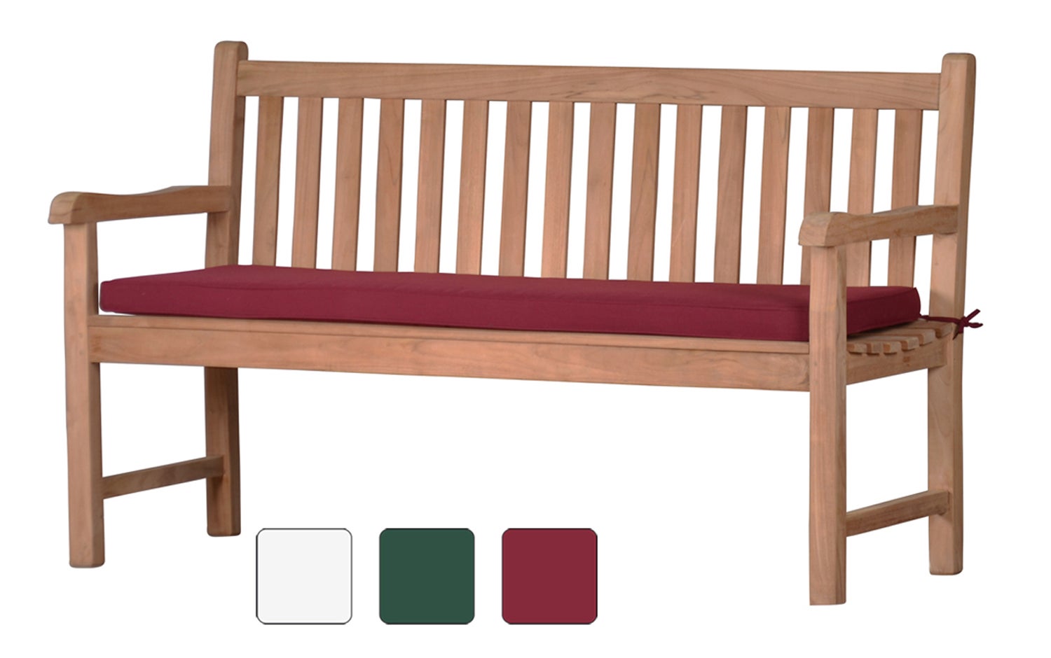 Tuinbankkussen, 140 x 47 cm, rood, 100% duurzaam polyester