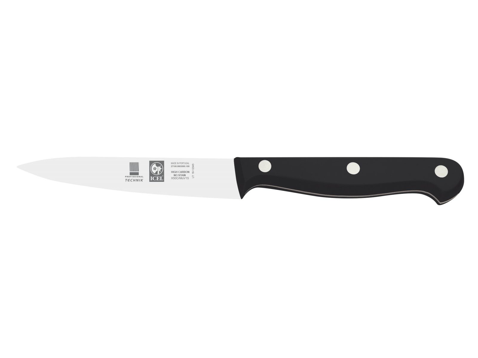 FACA COZINHA ICEL BAQUELITE PRETO 10CM