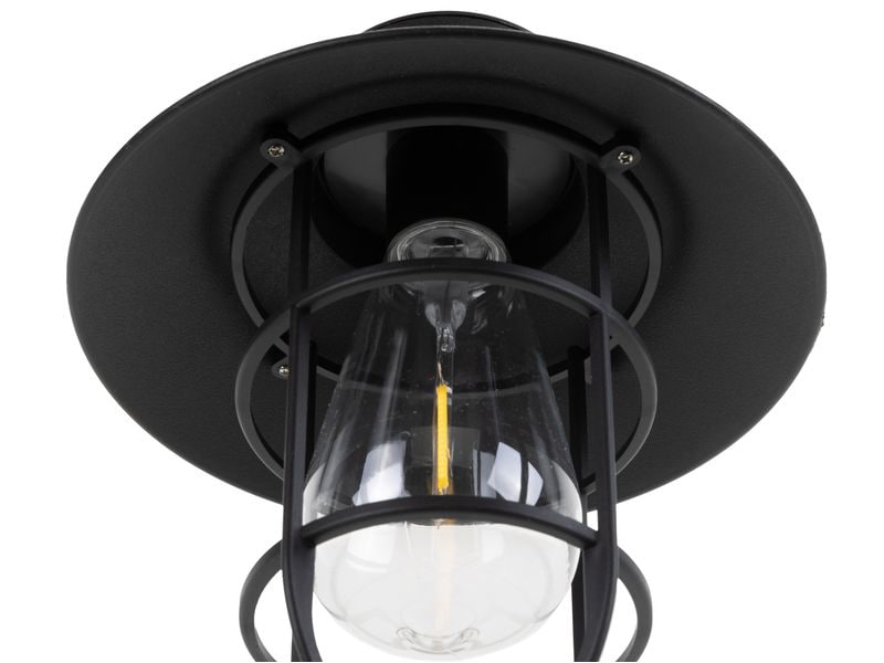 COCON Laterne LED Solar, Schwarz Dekorative Beleuchtung für den Balkon, die Terrasse oder den Garten