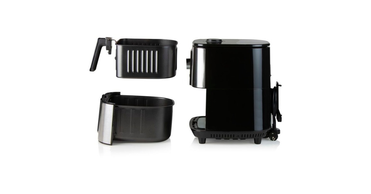 DomoDeli-fryer DO536FR  heteluchtfriteuse  (Inox/zwart, 5.5 Liter)