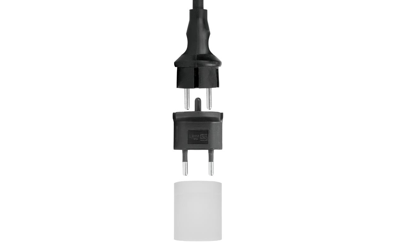 Fixadapter 2-Pol Deutschland CEE7 auf Schweiz T11 SchwarzFIX Adapter Deutschland CEE7/17 - Schweiz T11, 2-polig