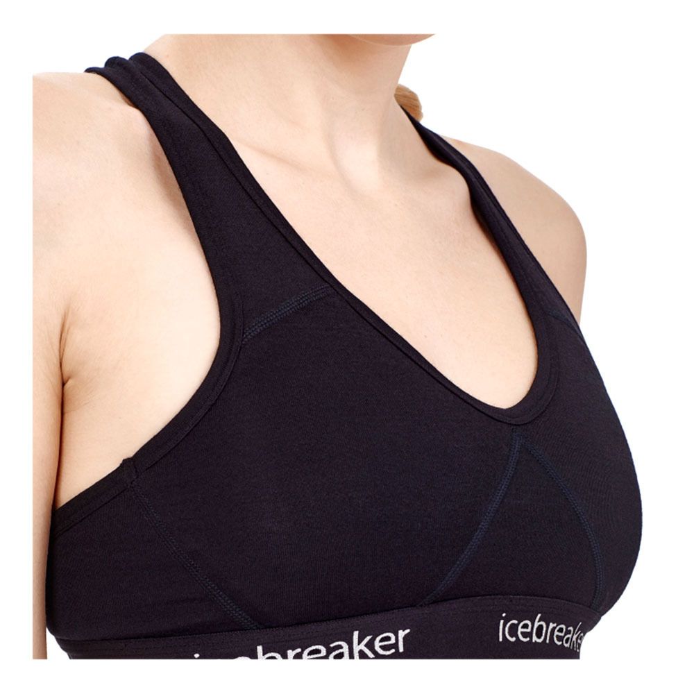 Icebreaker SPRITE RACERBACK MERINO - Brassière Femme black