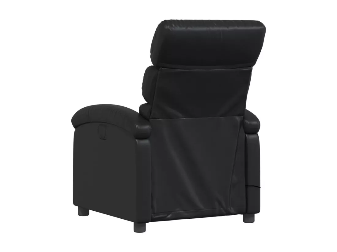 Fauteuil massant inclinable Noir Similicuir