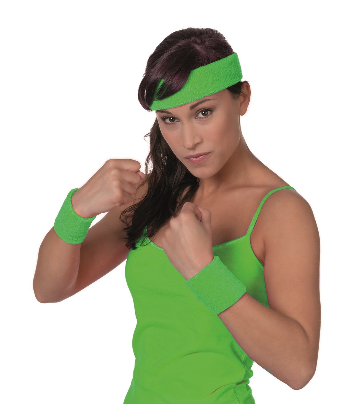Neon Groene Zweetbandjes Set