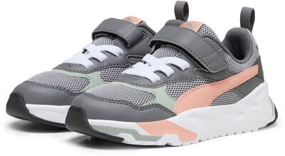 Puma Trinity AC PS Joggesko, Concrete Gray/Poppy Pink/Cool Dark Gray