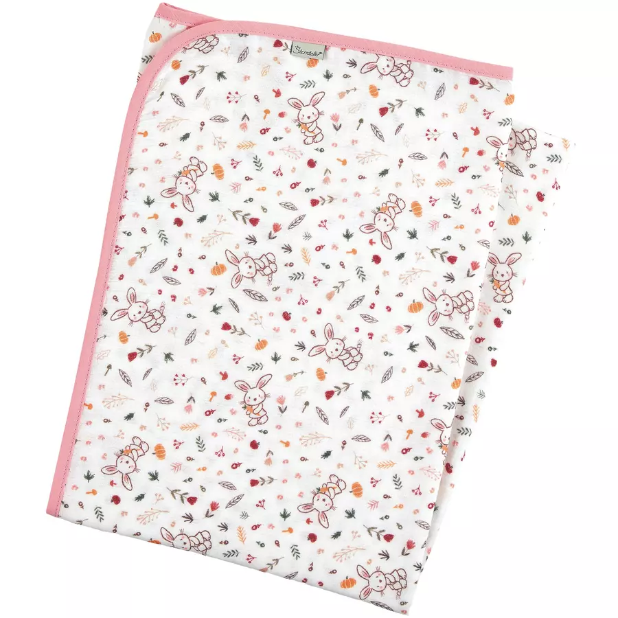Sterntaler Musselin-Babydecke Hase rosa