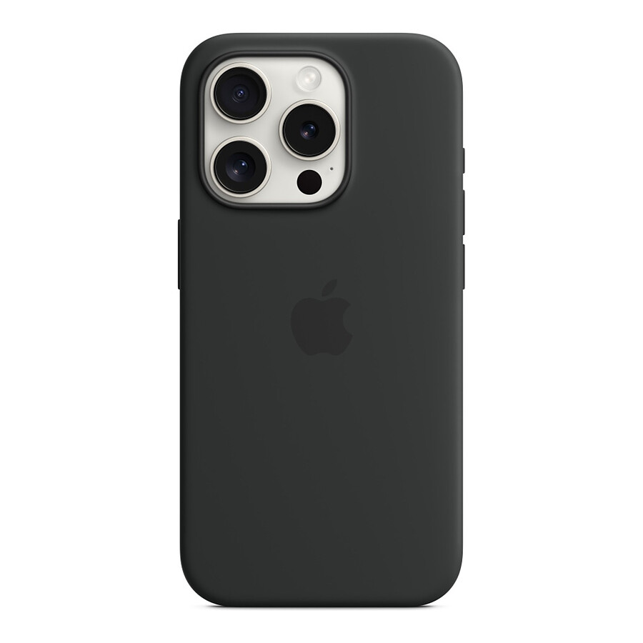 Apple Coque en silicone avec MagSafe pour iPhone 15 Pro - Noir