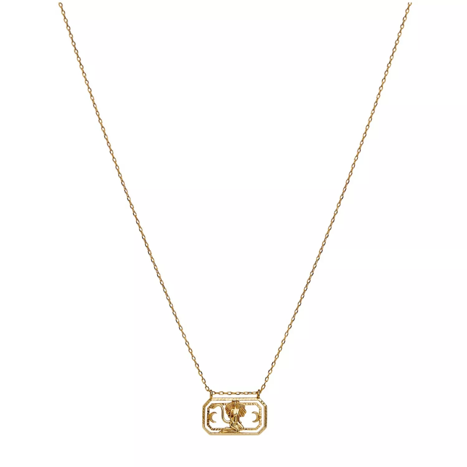 Maanesten Zodiac Leo Halskæde 18 kt. Forgyldt Sølv 2580a