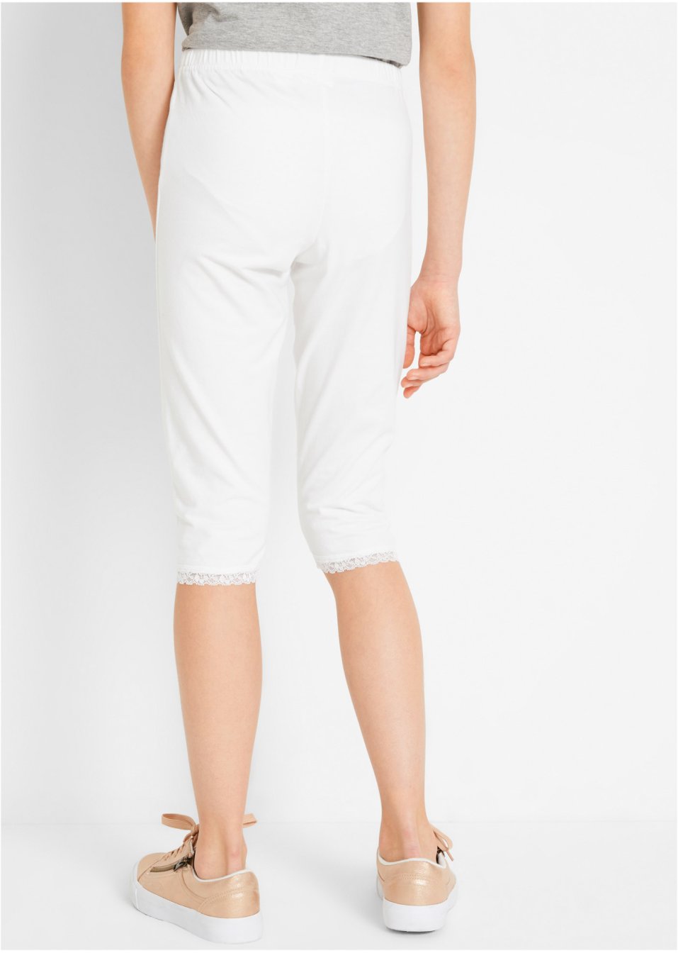 Lot de 2 leggings corsaire fille avec dentelle à la base