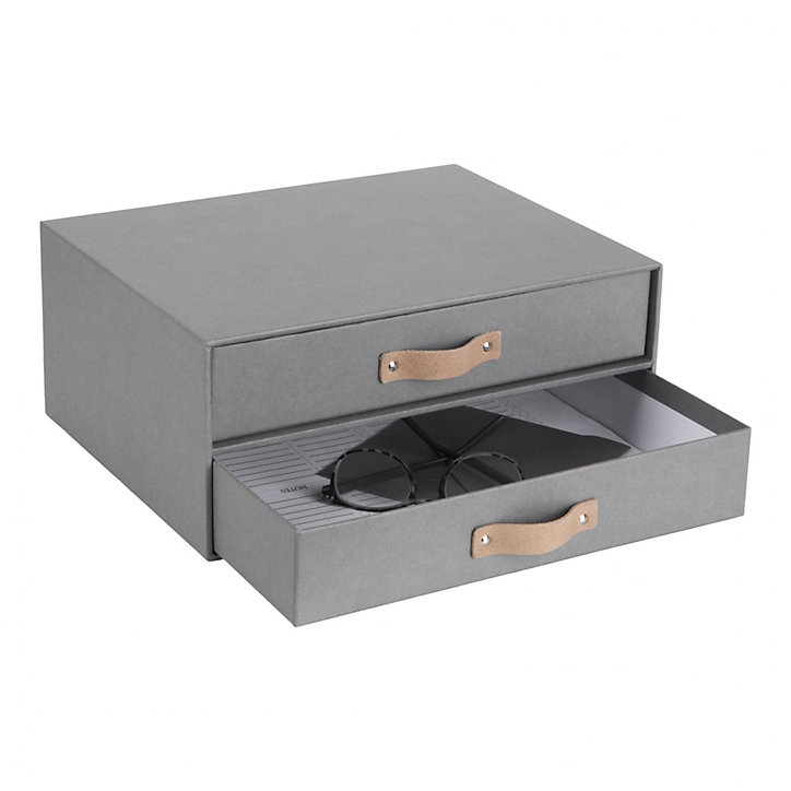 Organiseur de bureau à 2 tiroirs Birger Bigso Box gris