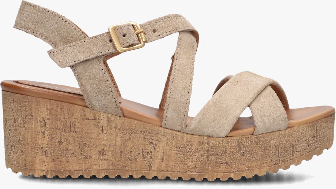beige ayana sandalen met hak 722032