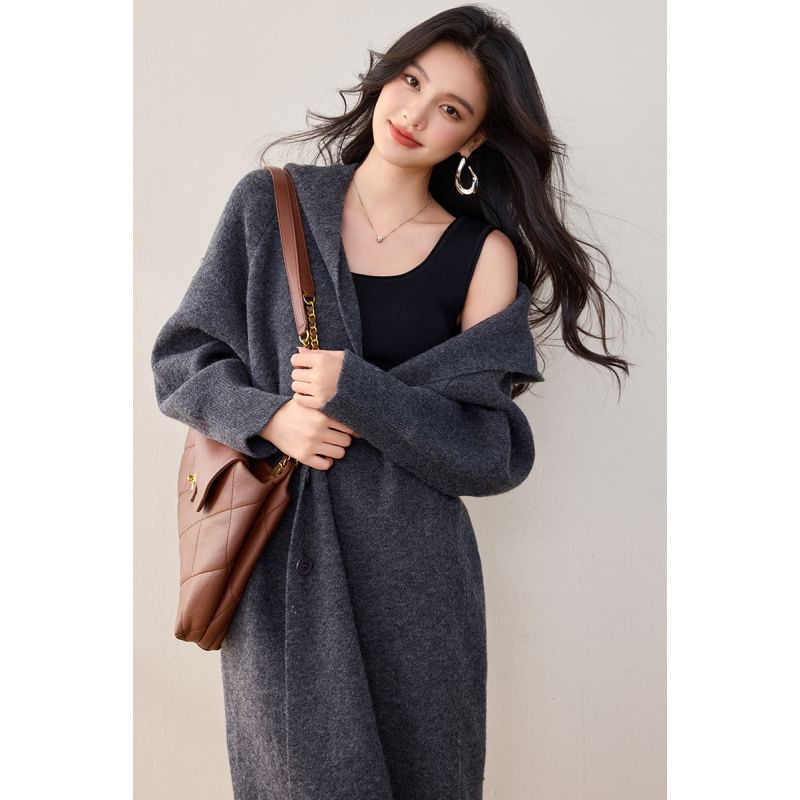 Seoul Crush - Effen midi-cardigan