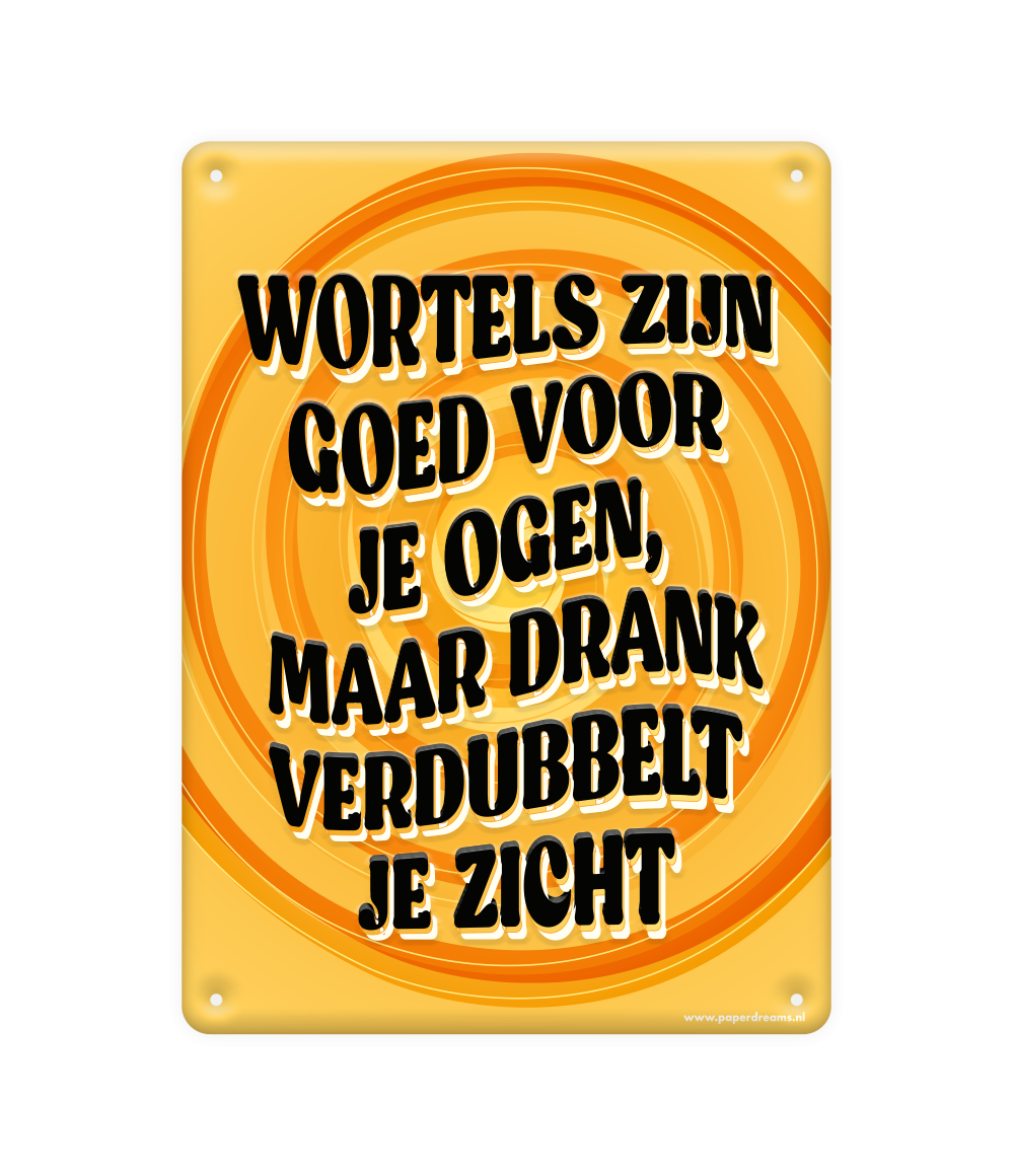 Metalen Bord Wortels Zijn Goed