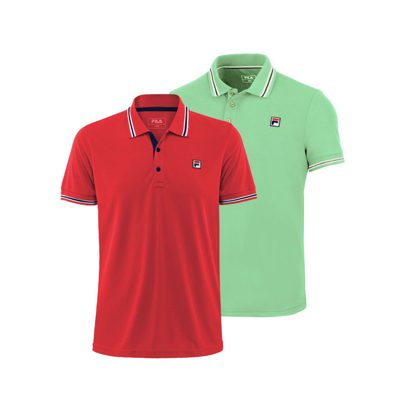 Polo tennis Fila Piro vert ou rouge