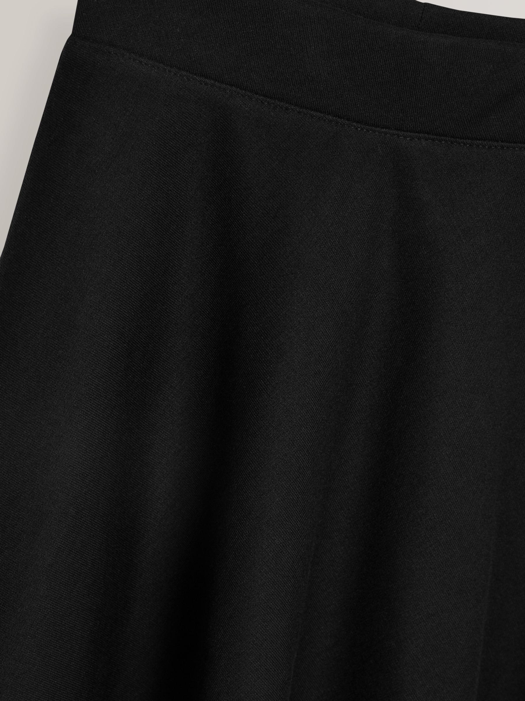 Zwart - Jersey stretch school skater rok met elastische taille (3 - 17 jr)
