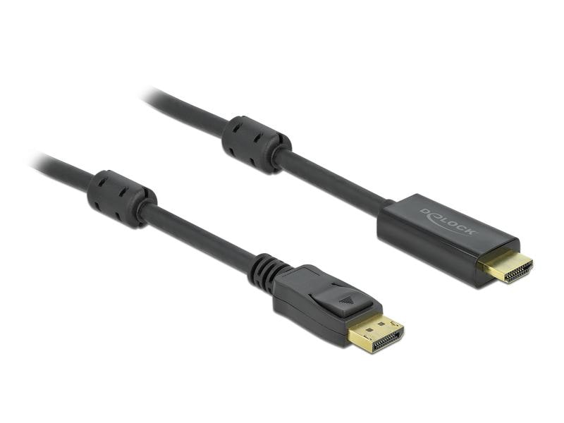 Delock Kabel aktiv DisplayPort - HDMI, 2 m Delock Aktives DisplayPort 1.2 zu HDMI Kabel 4K 60 Hz 2 m