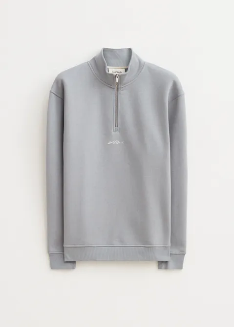 Brushed half zip sweater jeans (BLW.GR)