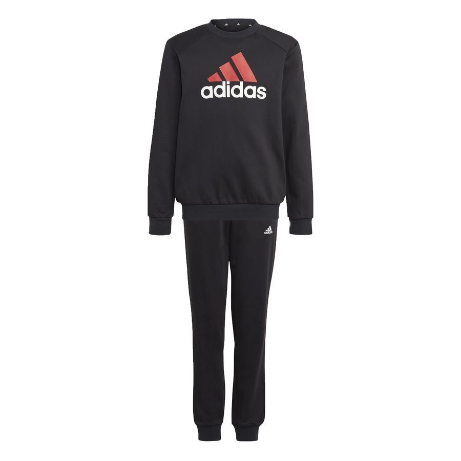 adidas Survêtement Essentials Fleece Big Logo - Noir/Rouge/Blanc Enfant